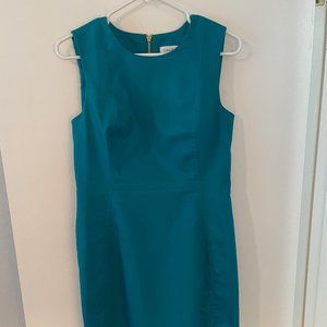 Calvin Klein Teal Sheath Dress Size 10
